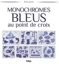 Monochromes bleus au point de croix