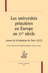 Les universités princières en Europe au XVe siècle