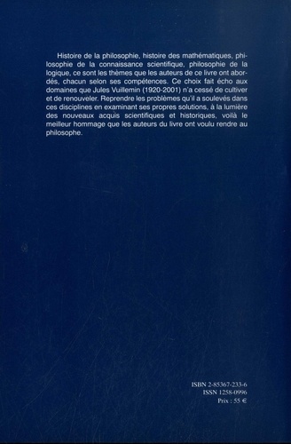 Philosophie des mathématiques et théorie de la connaissance. L'oeuvre de Jules Vuillemin