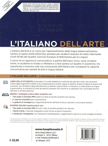 L'italiano dell'arte - Corso di lingua italiana. Livelli B1-B2 del Quadro Comune Europeo di Rifermento per le Lingue