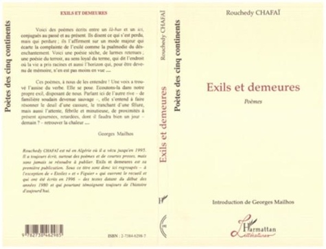 Rouchedy Chafai - Exils et Demeures - Poèmes.