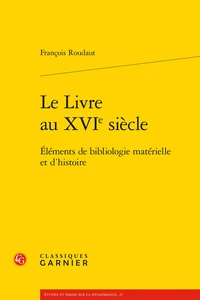 Le Livre au XVIe siècle