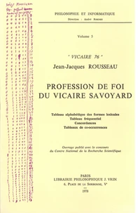 "Vicaire 76" - Profession de foi du vicaire savoyard