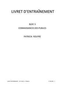 BTS ESF - BLOC 3 - Connaissance des publics - Livret d'entrainement