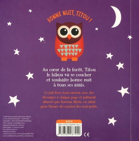 Bonne Nuit Titou De Rowena Blyth Album Livre Decitre