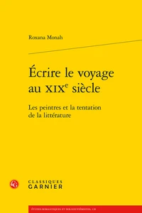 Ecrire le voyage au XIXè siècle