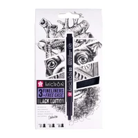 Set Sakura Pigma Micron Black Edition + Etui à stylo offert - 3 tailles