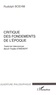 Rudolf Boehm - Critique des fondements de l'époque.