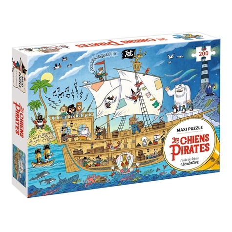 Maxi puzzle Chiens Pirates (200 pièces)