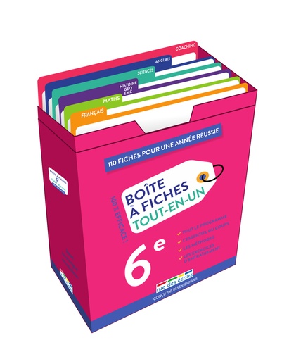 Boîte à Fiches, Boîte à Fiches D'apprentissage Avec 180 Fiches Lignées