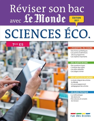 Sciences économiques et sociales Tle, séries ES  Edition 2017