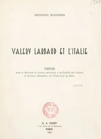 Valery Larbaud et l'Italie