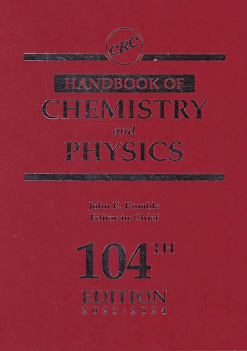 John R Rumble Chemistry CRC Handbook of Chemistry and Physics de John Rumble - Decitre