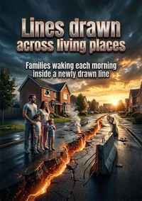 Lines drawn across living places