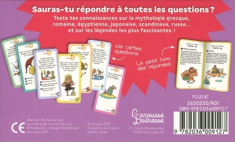 Quiz des mythes et légendes. Avec 100 cartes