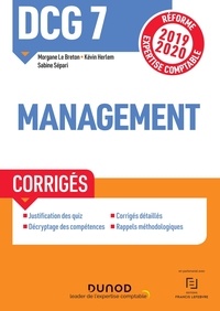Livres gratuits télécharger pdf Management DCG 7  - Corrigés en francais par Sabine Sépari, Kévin Herlem, Morgane Le Breton PDB