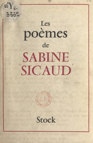 Les poèmes de Sabine Sicaud