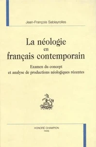 La néologie en français contemporain