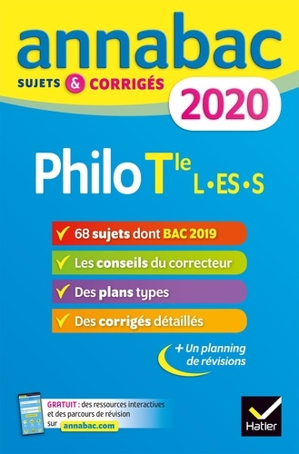 Philosophie Tle L, ES, S. Sujets et corrigés  Edition 2020