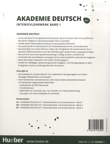 Akademie Deustch A1+. Intensivlehrwerk mit Audios online - Band 1