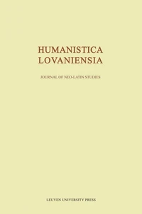 Humanistica lovaniensia, volume I XIV