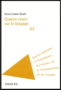 Quatre cours sur le langage
