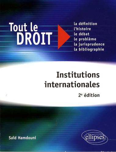 Institutions internationales 2e édition - Occasion