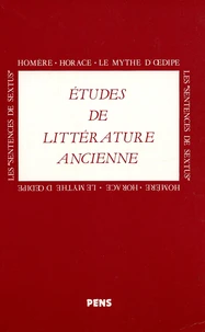Etudes de littérature ancienne