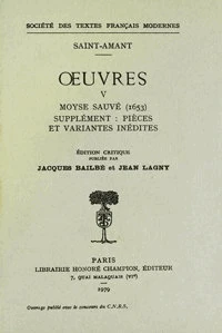 oeuvres - Tome V: Moyse sauvé, Pièces et variantes inédites