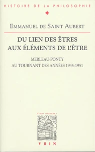 Du lien des êtres aux éléments de l'être