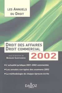 Droit Des Affaires Et Droit Commercial. Edition 2002