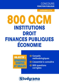 800 QCM institutions, droit, finances publiques, économie