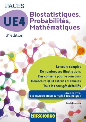 Salah Belazreg - Biostatistiques, probabilités, mathématiques-UE 4.
