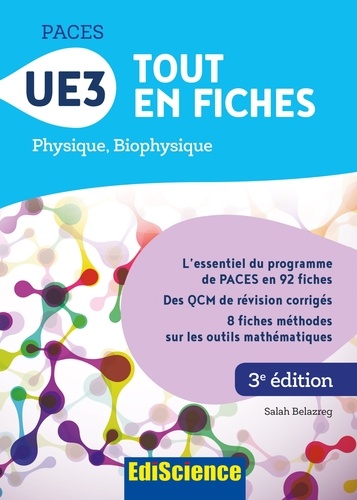 Salah Belazreg - PACES UE3 Tout en fiches - 3e éd. - Physique, Biophysique.