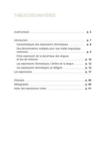 Les expressions idiomatiques. Volume 1