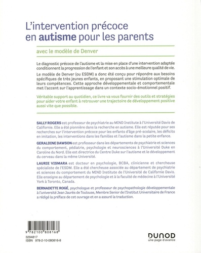 L'intervention précoce en autisme pour les parents. Avec le modèle de Denver