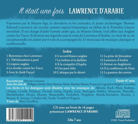 Lawrence d'Arabie  avec 1 CD audio