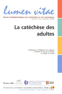 Joël Molinario et Denis Villepelet - Lumen Vitae Volume 63 N° 4, 2008 : La catéchèse des adultes.