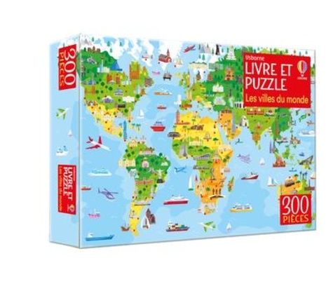 Livre et Puzzle Les villes du monde. Avec 1 livre et 1 puzzle de 300 pièces