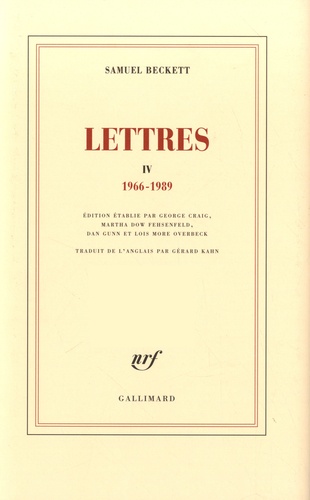 Lettres IV. (1966-1989)