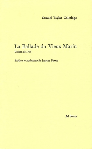 Samuel Taylor Coleridge - La Ballade du Vieux Marin - Version de 1798.