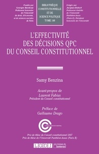 Samy Benzina - L'effectivité des décisions QPC du Conseil constitutionnel.