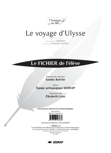 Sandra Boëche et Patrice Cartier - Français primaire Classique en tête Le voyage d'Ulysse - Le fichier de l'élève.