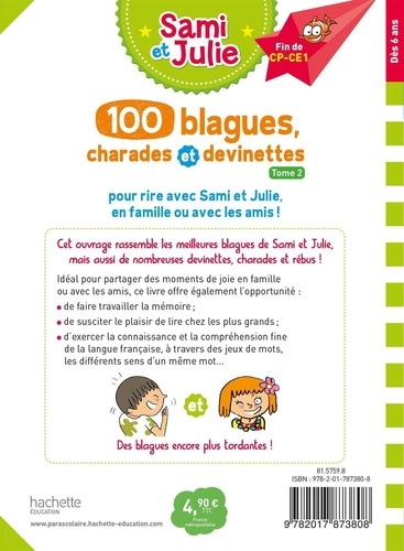 100 blagues, charades et devinettes. Tome 2 Finde CP-CE1