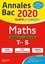Maths Tle S Obligatoire + Spécialité. Sujets et corrigés  Edition 2020