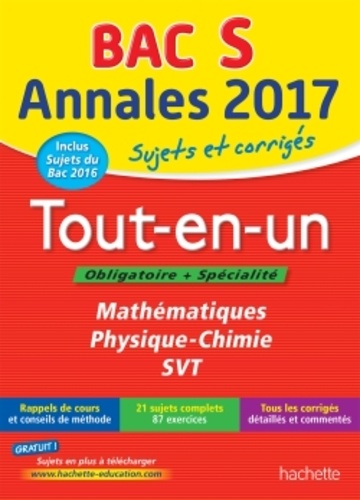 Tout-en-un Tle S. Sujets et corrigés  Edition 2017