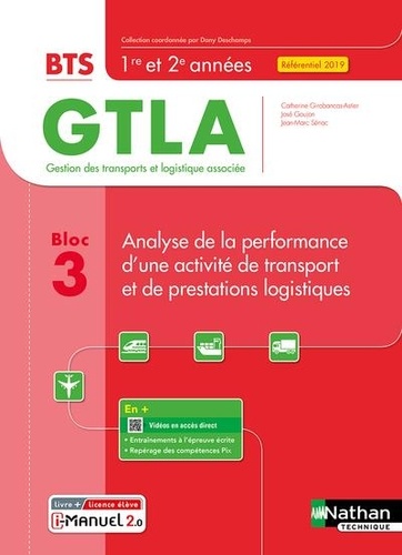 Sandrine Canler et Jean-Pierre Cluniat - Analyse de la performance d'une activité de transport et de prestations logistiques Bloc 3 BTS GTLA 1re et 2e années.