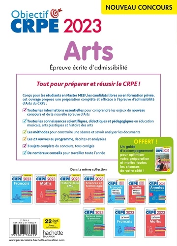 Arts, épreuve écrite d'admissibilité. Education musicale, arts plastiques, histoire des arts  Edition 2023