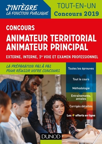 Concours Animateur territorial Animateur territorial principal. Externe, interne, 3e voie et examen professionnel  Edition 2019