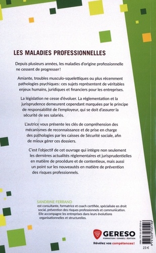 Les maladies professionnelles. Prévention, gestion, tarification, contestation  Edition 2023